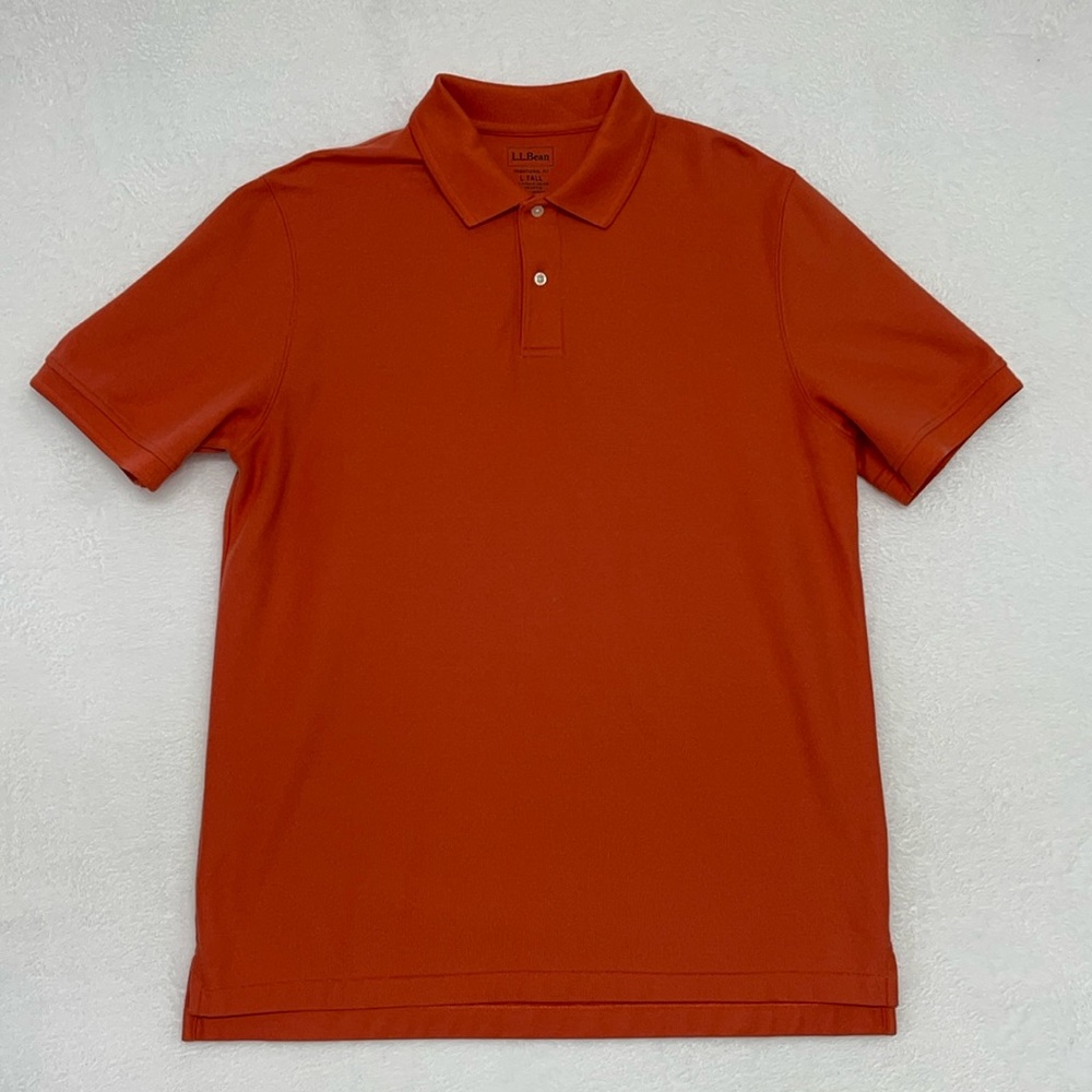 L.L. Bean Traditional Fit Short Sleeve Polo Sz Large Tall‎